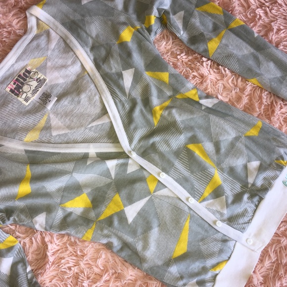 Y2K BILLABONG FUNKY GEO PRINT BUTTON-UP V-NECK CARDIGAN • SIZE M - Picture 4 of 7